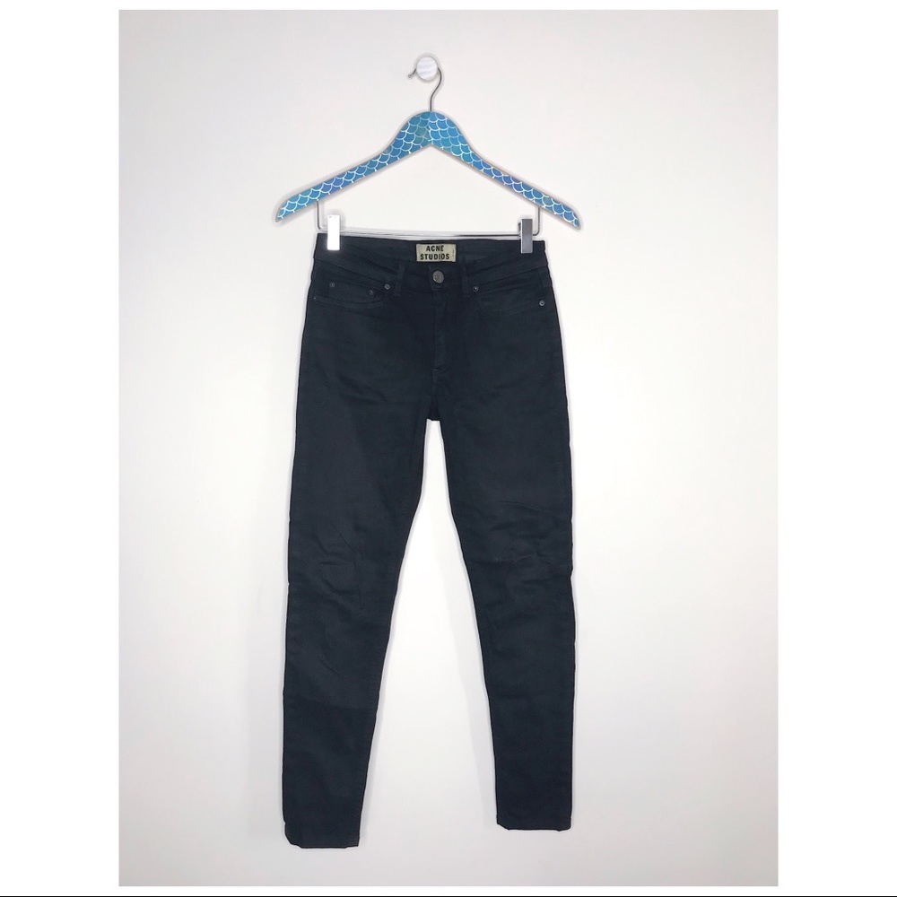 Acne Studios Low Rise Black Skinny Jeans